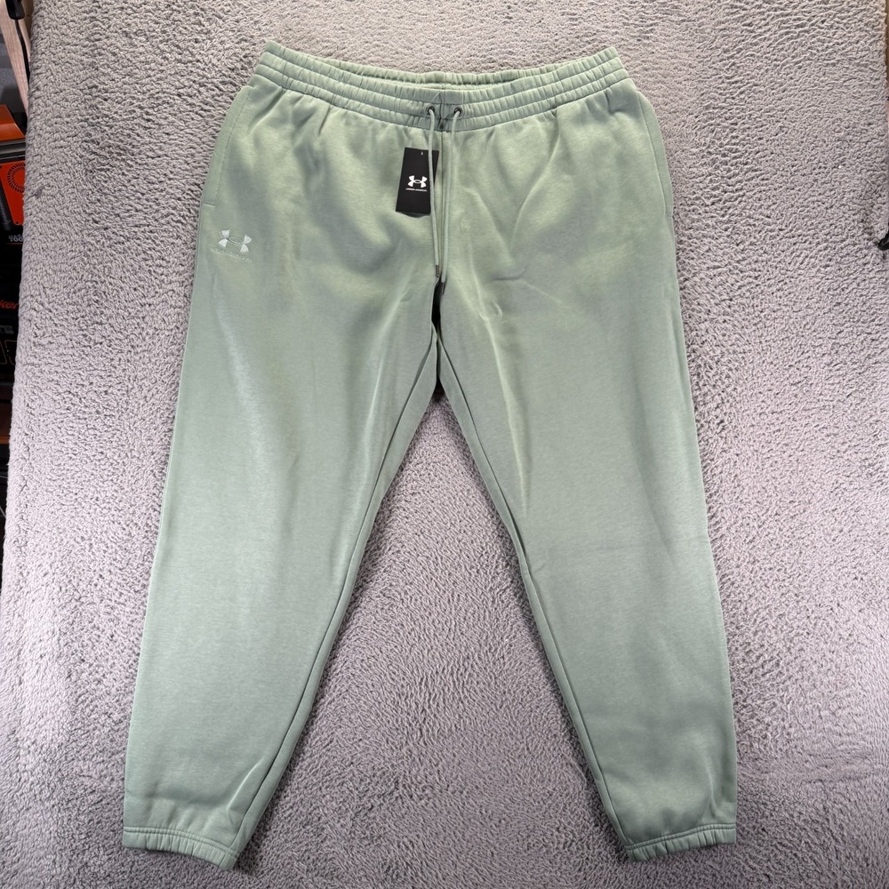 Under Armour Sweatpants Mens 3XLT Green Cotton Tapered Leg Sports Performance